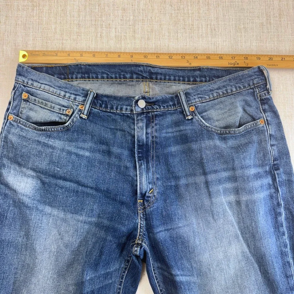 Levis‎ 541 Athletic Taper Mens Jeans 38x30 Blue Denim Medium Wash Distress Fade